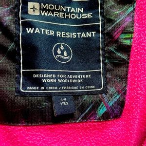 Mountain warehouse snowsuit 3-4 years